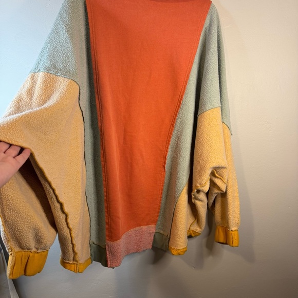 Free People Sidewalk Colorblock Sweatshirt XL - Picture 6 of 10